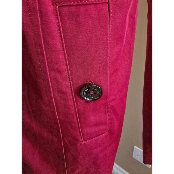 Michael kors red trench coat women's extra small - Picture 9 of 12